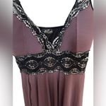 Coquette Lace Trim Babydoll Purple Slip Teddy Photo 50