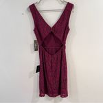 Lulus NWT  Nevaeh Burgundy Lace Cutout Sleeveless Mini‎ Dress SMALL Photo 5