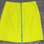 Loft Ann Taylor size 4 women’s mini skirt neon yellow fully lined zip closure Photo 5