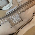 Kate Spade tweed wool burlap and patent leather large Slouchy Satchel tote Photo 13