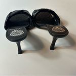 Vince Camuto Women's Brelanie Black Leather Woven Strap Heels Sandal Size 9 Photo 5