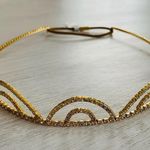 Anthropologie Jennifer Behr Elisabetta Tiara 12K Plated Gold Photo 4