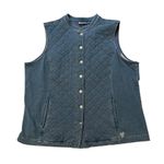 Quacker Factory Dream Jeannes by Quaker Factory Quilted Vest, Sz 2X Photo 5