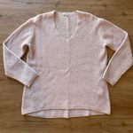 Madewell  Woodside Pullover 100% Merino Wool Sweater in Pale Pink Size Medium Photo 1
