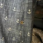 hatley denim Nautical Anchor Print shirtdress Blue Size M Photo 4