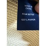 Adrienne Vittadini  Scarf 100% Paper Floppy Beach Hat Rhinestone Vacation Sun Hat Photo 5