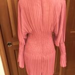 Nwt, Lavishly Paris Women’s Shirring Hot Pink Bell Sleeved Dress. Size Small Photo 3