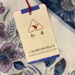 Chinese 100% silk beautiful scarf 🧣 Blue Photo 2