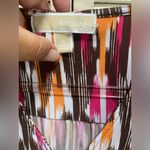 Michael Kors  Abstract Print‎ Long Sleeve Zip Front Flowy Midi Dress Size Small Photo 4