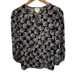 Maeve Anthropologie Women’s Blue Confetti Ball Puff Sleeve Blouse Size 2 Photo 2
