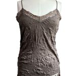 & Other Stories Y2K Weavers Brown Camisole Tank Top with Lace Sequin Detail Size L Photo 0