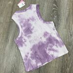 Women's Fanta Racerback Cropped Graphic Purple Tank Top Photo 3