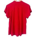 Free People  Red Just A Twist Choker Neck Short Sleeve Top Size Medium Photo 1