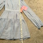 Nation Ltd LDT Goddess Clip-Dot Minidress size 4 NWT Blue gold silver Photo 9