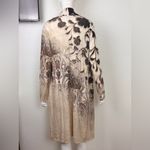 Chico's Long Cover Up Duster Cotton Shades of Brown Size 1 Large Photo 2