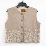 Double D Ranch Tan Wool Beaded Vest Photo 2
