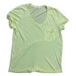 Anthropologie t.la bright neon green yellow modal cotton blend t shirt size smal Green Photo 0
