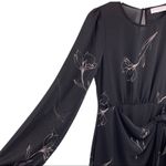 ASTR black tie skirt floral print draped dress XS Photo 3