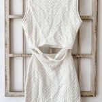 Bec & Bridge NWOT- White Cutout Waist Knit Mini Dress Photo 1