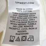 UpWest Womens Pullover Fleece Hoodie Dolman Sleeves Oversized Cream Size Medium Photo 4