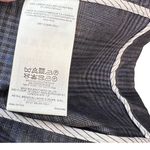 Brooks Brothers Brooks‎ Brothers Cape Jacket Coated Plaid Check Print Linen Blue Size Large Photo 10