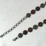 Vintage Metal Mixed Color Hammered Round Coin Plate Chain Link Belt One Size Photo 9
