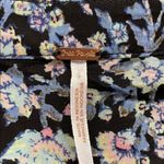 Free People  Blue Floral Print Long Sleeve Shirt Size XS Photo 7