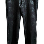 Soft Surroundings  Black Ponte Twilight Floral Legging Pant Size Tall Large Photo 0