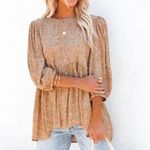 VICI NEW-ABBYGAIL FLORAL BABYDOLL TOP - MUSTARD Photo 3