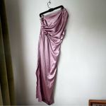 Petal and Pup Nadia One Shoulder Dusty Rose Pink Satin Maxi Dress 10 Photo 10