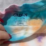 Gildan  Women's Tie-Dye Short Sleeve Tee - Blue, Orange, Yellow, Purple Photo 2