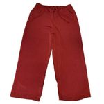 French Laundry Womens Size Large Dress Pants Drawstring Pockets Wide Leg Red Photo 3