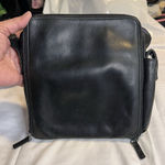 Vintage PERLINA New York‎ Black Genuine Leather Sling Crossbody Bag EUC Photo 0