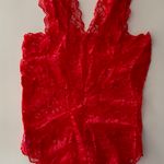 Red Lace Bodysuit, XL Photo 1