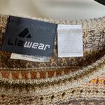 Liz Claiborne Vintage VTG  Metallic Fair Isle Sweater size L Large Photo 8