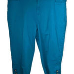 Catherines  Turquoise Cropped Jeans Size 30W Photo 0