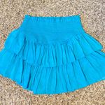 Mustard Seed Teal Blue Ruffle Skirt Photo 0