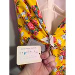 Matilda Jane Secret Admirer Swimsuit Yellow Floral Print V Neck One Piece Size Medium Photo 3