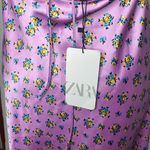 ZARA Satin Floral Midi Dress Size Large Photo 10