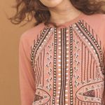 Akemi + Kin Anthropologie Embroidered Crew Neck Sweatshirt Photo 3
