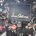 Sam Edelman  Black Chiffon Lace Floral Print Robe Kimono Bohemian Medium Photo 3