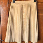 ZARA  Beige A-Line Pleated Skirt Size 10 Photo 0