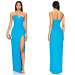 Amanda Uprichard  X Revolve Strapless Puzzle Gown Blue Jay Photo 1