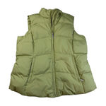 Eddie Bauer  Womens‎ Quilted Goose Down Vest Jacket Puffer Medium Green Premium Photo 0