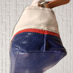 The Sak Kendra Leather Hobo Bag Cream Red Navy Shoulder Purse 100% Leather Photo 8