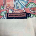 Vineyard Vines  Pink Cocktail Print A-Line Skirt Size 8 Cotton Stretch Photo 1