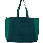 Summersalt NWT Neoprene Beach Tote Green Teal Snap Closure Bag Summer Travel Photo 2