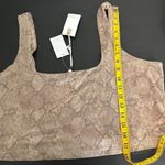 Good American NWT  Taupe Snake Print Cropped Tank Women's Size 4X Photo 8