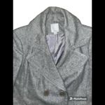 Halogen  Wool Blend Woman’s Gray Double‎ Breasted Lined Crop Blazer Jacket Size M Photo 1