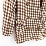 Ann Taylor Womens Vintage Career Academia Gingham Plaid Preppy Blazer Size 2 Photo 1